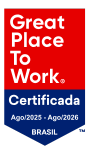 Logo da certificação GPTW que classifica a Serdia como uma das melhores empresas para se trabalhar referente ao período de 2025 a 2026